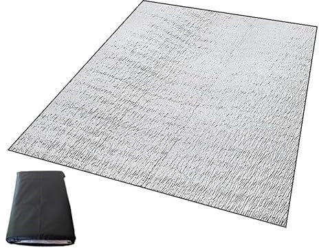 Aluminium Camping Mat, Foam Sleeping Mats for Camping, Reflective Aluminium Foil Insulation Mats, Tent Mat, Ground Mat, 200 X 200 cm