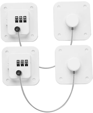 BESTonZON 2pièces Verrouillage Pour Réfrigérateur Serrure à Sécurisée Pour Porte De Réfrigérateur Et Congélateur Installation Facile