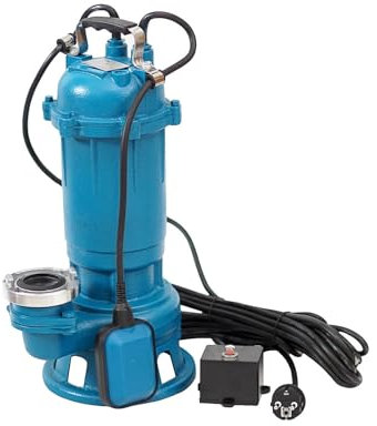 1100W WEISBACH PROFESSIONAL CTR Leistungsstarke Tauchpumpe Fäkalienpumpe Schmutzwasserpumpe mit Zerkleinerer und Schwimmer 21000L/h + 2 Storzkupplung