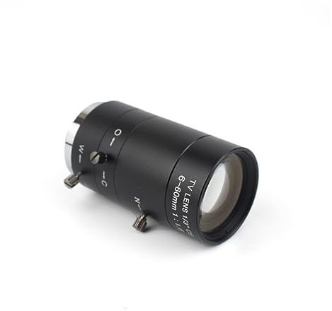 Professionelles Mikroskopobjektiv, F1,6 6-60mm HD CCTV Zoom Objektiv Große Ansicht Hohe Arbeits Abstand CS C Mount Objektiv for Industrielle COMS CCD Video Mikroskop Kamera Einfach zu bedienen und ein