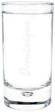 Ocadeau Bicchiere da shot inciso personalizzato - Bicchiere da digestivo personalizzabile con testo - Bicchiere trasparente piccolo