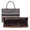 LOUKAYCCI Geldbörsen-Einsatz-Organizer für Mini-Dior-Bücher, Tragetasche, Premium-Filz-Einsatz, mehrere Taschen, Braun, Größe S, KS12-Brown-S