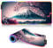 XL Mouse Mat Large mount fuji RGB Mousemat XL (31.5 x 11.8 x 0.12 inches) Extended Large Mice Pad Desktop Pad Suitable for Gamers 9 static colors and 3 dynamic