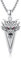 ZIPPICE Pfeilspitze Halskette Männer 925 Sterling Silber Drachen Kette Pfeil Drachen Halskette Anhänger Wikinger Kette Amulett Schmuck für Männer Sohn Freund Damen Geschenke
