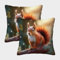 ELANXIAPR Eichhörnchen Kissenbezug 2er Gelb Kopfkissenbezug Kissen Bezug Mit Reißverschluss Tier Aus Mikrofaser Polsterbezug Doppelpack Case Pillow Cover 40x40cm