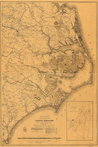 Outer Banks North Carolina Map Journal: Vintage Map Notebook