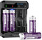 Rechargeable Lithium AA Battery, 3500mWh Large Capacity 4-Pack, 1500 Cycles, with 4-Slot Voice Smart Charger, Double A Battery for Cameras, Toys, Controllers, Game Consoles