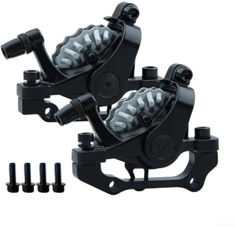 Mountain freno a disco meccanico in lega di alluminio, freno a disco meccanico a doppio pistone, pinza freno Ebike Scooter pinza freno set (freno posteriore nero)