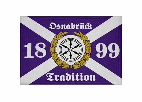 U24 Aufnäher Osnabrück Tradition 1899 Fahne Flagge Aufbügler Patch 9 x 6 cm
