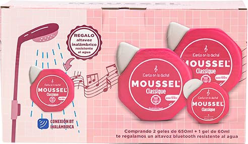 Moussel Classique Shower Gel Set with Bluetooth Speaker