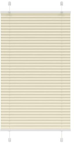 vidaXL Plissee Creme 75x150 cm Stoffbreite 74,4 cm Polyester, Faltrollo, Klemmfix, Plisseerollo, Jalousie, Rollo, Plisseerollo für Fenster