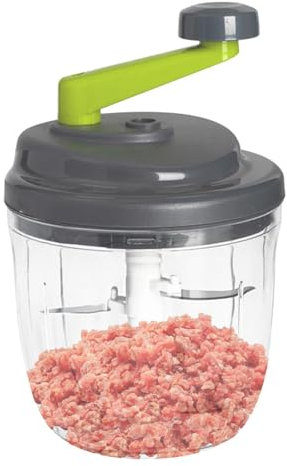 Manueller Zerkleinerer - Manueller Zerkleinerer für Lebensmittel | Fleischwolf mit Kurbel mit Edelstahlklinge, Fleischwolf Fleischwolf Fleischwolf Obstmixer für Integ