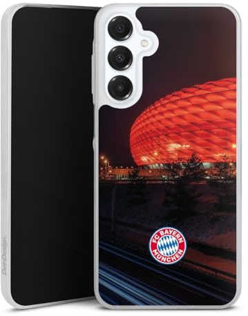 Slim Case kompatibel mit Samsung Galaxy A 16 5G Silikon Handyhülle transparent Hülle extra dünn FC Bayern München FCB Stadion