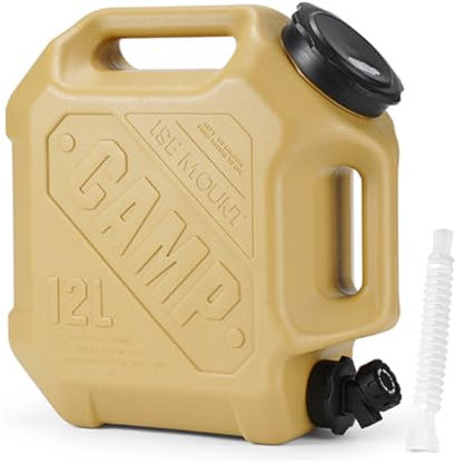 Fiorky 12L Water Containers with Spigot, BPA Free Water Jug, Water Storage Container Leak-Proof Portable Water Tank Large Capacity Water Dispenser Carrier for Vehicle, Car, Hiking, Camping