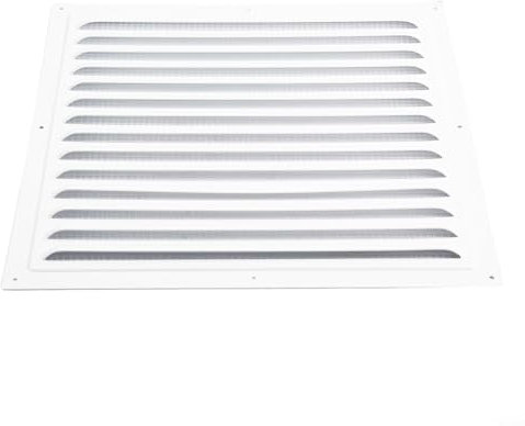 Duct Extractor Grill, Square White Louvered Wall Vent Grille, For Extractor Loft Fan Bathroom Pipe Cover For Wall Ceiling Bedroom Living Room(300x300mm)