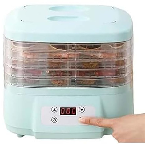 SUPER FOREST Déshydrateur de Fruits et légumes, Thermostat électrique Portable réglable, déshydrateur Alimentaire à Flux d'air à 360°, 3/5/6 Plateaux, pour bœuf, f