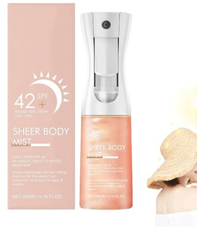 Spray Solaire Protect & Hydrate,Spray Protection Solaire,Body Mist Protection Solaire,Brume Solaire,Hydrate la Peau,Pénètre Rapidement et Donne à la Peau Brillance et luminosité