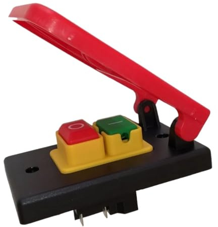 COKYIS 1PC Table Saws Electromagnetic Pushbutton Switch Paddle Switch 220V-240V 16A 5E4 safety switch with emergency stop cover