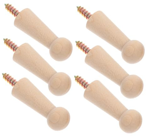 MUELODSIC 6piezas Perchas De Madera Maciza Colgador Decorativo Para Pared Para Toallas y Accesorios Diseño