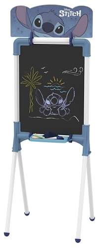 Chicos - Stitch 2-in-1 Kinderzeichenbrett | Zeichenbrett mit Staffelei | Inklusive Stitch-Zubehör und Vorlagen | Ab 3 Jahren (53025)