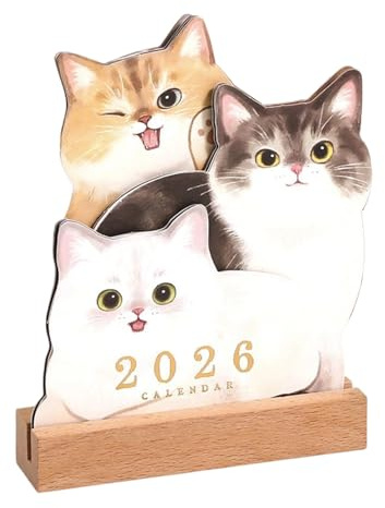 Bürokalender, Kalender 2026, Tiermotiv, für Büro, akademischer Planer, Kinder, Haus, Schule, Alltag, Hunde, Katzen, Familie, Lehrer