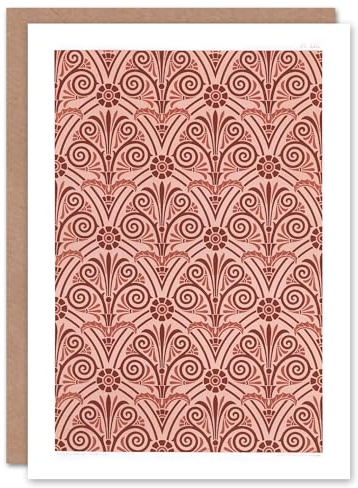 Artery8 GA and MA Audsley Art Card Antique Botanical Greek Pattern