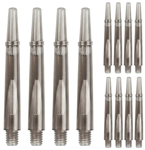 Daleweo Dart Stång Set med 12 stycken, 45 mm, professionella tillbehör för Dart, PC-material, svart