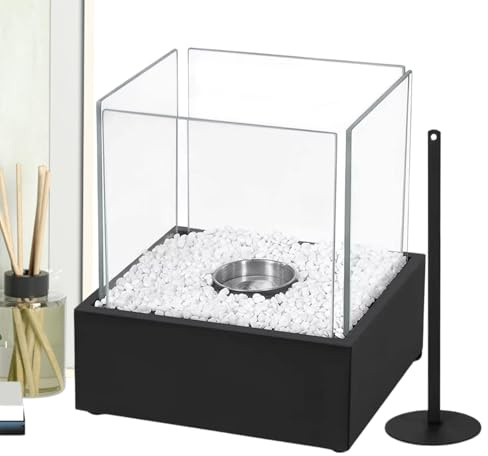 Tisch Kamin | Kompakt Und Dekorativ Gestaltet - Ethanol Tischfeuerstelle - für Camping Garten Zuhause Wohnzimmer Nachttisch Balkon Schlafzimmer Geburtstag und Einweihungsfeier