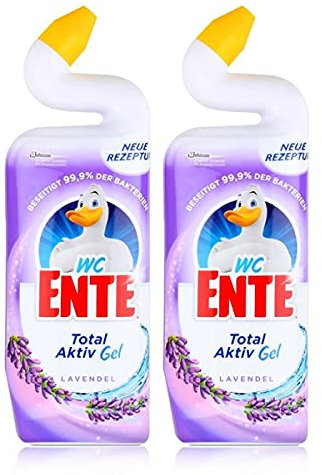 WC Ente 5in1 Lavendel 750 ml - Stark gegen Kalk mit Schutzfilm (2er Pack)