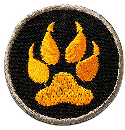 Catch the Patch Wolfspfote Kralle - (Größe: Ø 3,6 cm) Aufnäher, Bügelbilder, Aufbügler, Applikationen, Patches, Sticker zum Aufbügeln oder Aufnähen – für Kleidung, Taschen, Jacken