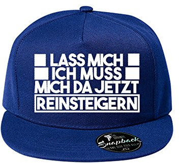 OwnDesigner Ich muss Mich da jetzt Reinsteigern Baseball Cap - Unisex Mütze, Cap für Herren und Damen, einfarbige Basecap (Cap 352 Blau)