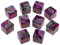 Fenteer 10 tück 6-seitige D6 Würfel Set Polyedrische Würfel, 16mm Würfel Acryl Spielwürfel, Zweifarbige Farbwürfel Würfel Bunt mit Goldpipswürfeln,für Rollenspiele Würfelspiele Tischspiele