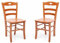 Sedia Loire in Legno massello con Seduta di Legno Set 2 Pezzi (Ciliegio)