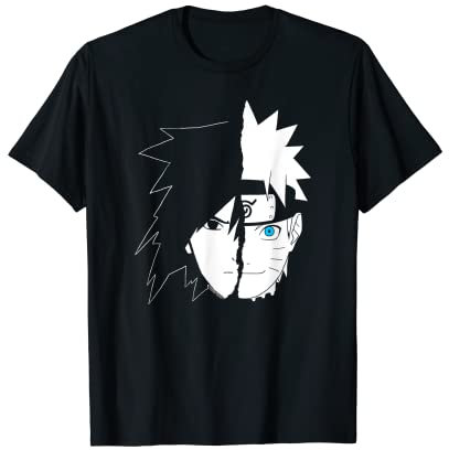 Naruto Sasuke Split Face T-Shirt