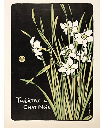 Wee Blue Coo Auriol-Programmcover Theater Chat Noir Ungerahmter extragroßer Druck
