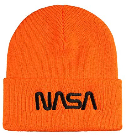 Nasa Herren Space Station Beanie-Mütze, Orange, Einheitsgröße