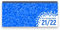 Kita-Tischkalender 2021/22 XL - 1 Woche - 2 Seiten (Juli 2021 - September 2022): 14,5 x 32,5 cm, quer, Pixel, blau