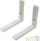 Microwave Wall Mount Brackets, Foldable Arm Adjustable Extensible Wall Hanging Microwave Brackets Oven Stand Shelf Rack Load 100 lb (White)