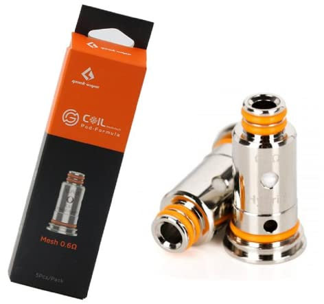 5 pezzi - GeekVape G Series Coil - Aegis G Mesh Coil 0.6ohm / G KAI 1.2ohm Coil Vaporizzatore Fit Aegis Pod / AP2 / Wenax Stylus / C1 Vape Kit - Senza nicotina