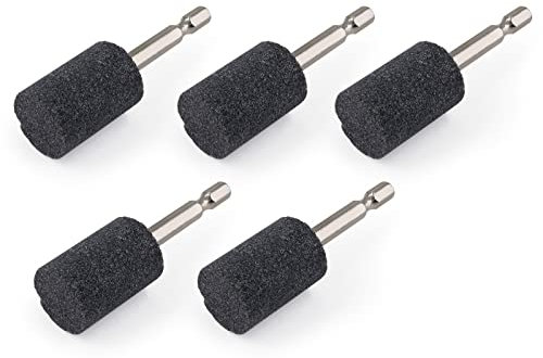 Aracombie Schleifbohrer-Bits, Stein-Schleif-Bits, 6.35 mm Sechskantschaft, kleine Schleifscheiben, Aluminiumoxid, Schleifstein, Stein-Schleifscheibe zum Polieren, Entgraten, Gravieren, 120er-Körnung