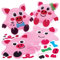Baker Ross FC816 Schwein Kissen Nähset für Kinder - 2er Pack, Bastelset zum Nähen für Kinder