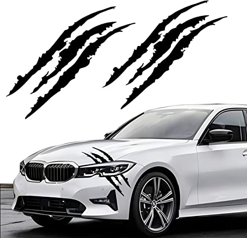 2PCS Claw Mark Decals for Cars,Headlight Car Sticker,Stripes Scratch Decal Vinyl for Sports Cars SUV Pickup Truck Window Motorcycles ect (Black)