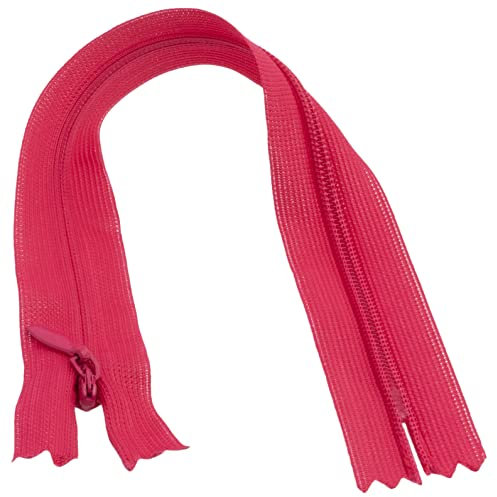 AERZETIX - C60745 - Satz mit 10 Reißverschlüssen unsichtbar 22cm Nicht trennbar - reißverschluß mit Gestell - Farbe Magenta - Lederwaren Jeans Hosen Kleid Rock Schieber kleidungsstück nähen
