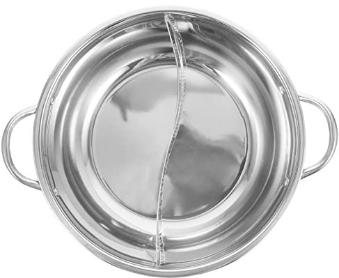 Housoutil Groß Mandarinententopf Großer Suppentopf Yin-yang-hot Pot Sichuan- Geschmacksrichtungen Heiß Geteilter Heißer Topf Yang-hot-pot Mit Deckel Rostfreier Stahl Induktionsherd