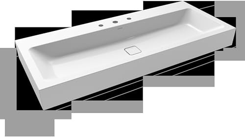 Kaldewei Cono Wandwaschtisch 3091 1200x500x120 mm, 902706033001, Ausführung: mit 3-er Hahnlochbohrung