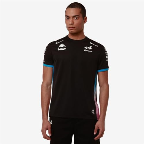 Kappa - Maglia Adolim BWT Alpine F1 Team 2024 da uomo, Nero, Blu, Rosa, XXXXXL