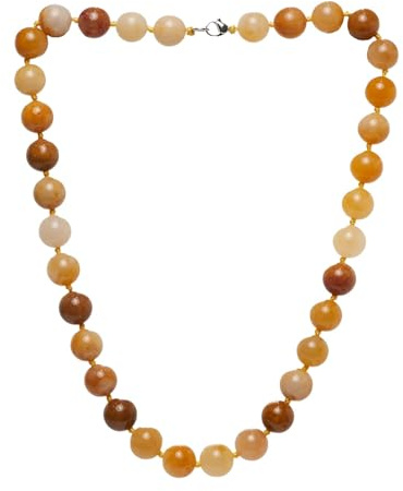 TreasureBay Damen Edelstein-Perlenkette – Handgefertigte 12mm Naturstein Halskette für Frauen und Mädchen
