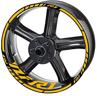 Yzf R1 Radaufkleber Felgenaufkleber Für Y&amaha R1 Logo Set (Color : Gold)
