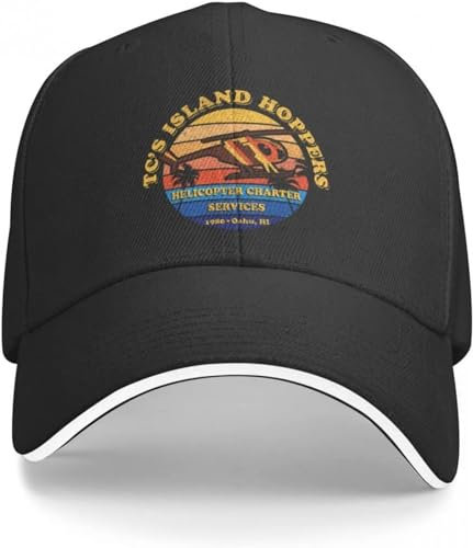 CAPHATMC Baseballkappe Hiphop Sonnenhut Island Hoppers Magnum PI Getragene Baseballkappe Neu im Hut Ball Cap Icon Lustige Hutkappe für Männer Frauen