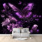 Fototapete Lila Schmetterlings-Chrysantheme 3D Effekt Wand Dekoration - für TV Hintergrund Schlafzimmer Vlies Tapete Vliestapete Wandtapete Motivtapeten Montagefertig (250 x 175 cm)